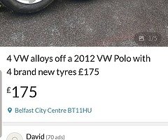 Genuine vw alloys - Image 7/8