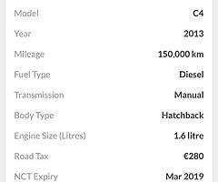 2013 Citroen C4 Finance this car from €39 P/W - Image 10/10