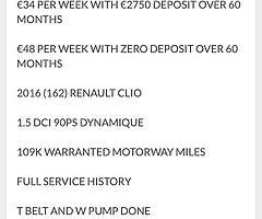 2016 Renault Clio Finance this car from €34 P/W - Image 9/10