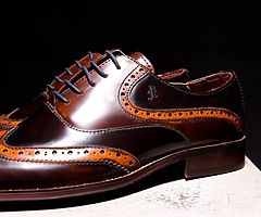 Amen Shoes Brown And Tan Leather Brogues. £49.99