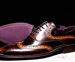 Amen Shoes Brown And Tan Leather Brogues. £49.99