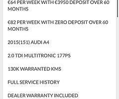 2015 Audi A4 Finance this car from €64 P/W - Image 9/10