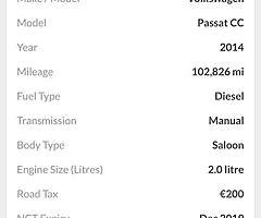 2014 VW Cc Finance this car from €44 P/W - Image 9/9