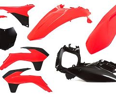 Ktm sx sxf 2011-2015 flo orange and black plastics and airbox