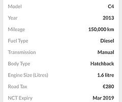 2013 Citroen C4 Finance this car from €39 P/W - Image 10/10