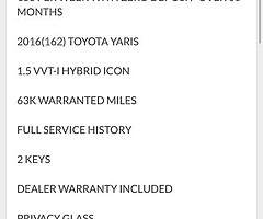 2016 Hybrid Toyota Yaris Finance this car from €49 P/W - Image 10/10