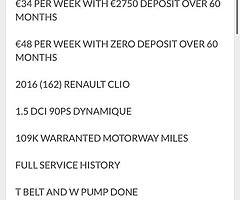 2016 Renault Clio Finance this car from €34 P/W - Image 9/10