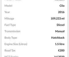 2016 Renault Clio Finance this car from €34 P/W - Image 10/10