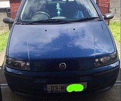 03 fiat punto 1.2 petrol 105000 milage no tax nct till end of january next year very clean