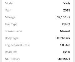 2013 Toyota Yaris Finance this car from €35 P/W - Image 10/10