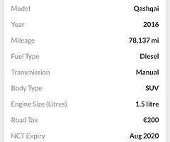 2016 Nissan Qashqui Finance this car from €64 P/W - Image 10/10