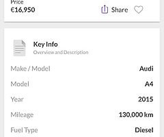 2015 Audi A4 Finance this car from €64 P/W - Image 10/10