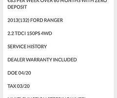 2013 ford ranger finance this Jeep from €59 P/W - Image 9/10