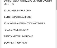 2016 Renault Clio Finance this car from €34 P/W - Image 9/10