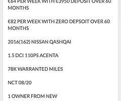 2016 Nissan Qashqui Finance this car from €64 P/W - Image 9/10