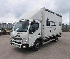 Mitsubishi fuso canter 2013 with sliding side box van 7.5 ton