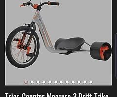 Triad Counter Measure 3 Drift Trike - Silver/Orange - Image 10/10