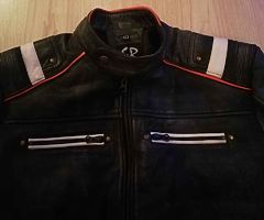 Leather motorbike jacket. - Image 3/6