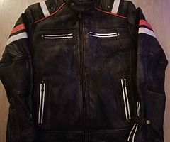 Leather motorbike jacket. - Image 6/6