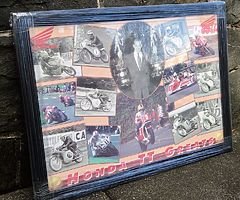 HONDA TT GREATS ORIGINAL Framed Photo Motorcycle Isle of Man TT Ulster Grand Prix Joey Dunlop NW200