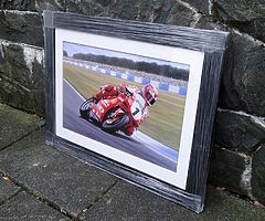 Carl Fogarty - "King Carl by Rod Organ" LIMITED EDITION PRINT Isle of Man TT WSB NW200 Joey Dunlop