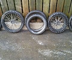 Large pit bike wheels and spares