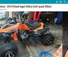 2010 250cc road legal quad low miles