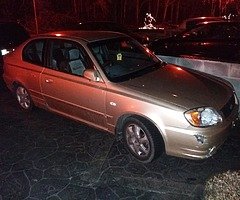 03 Hyundai Accent GLS Gold 3dr 1.3 manual hatchback NCT 11/20 TAX 02/20