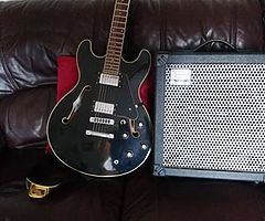 Aria pro11 with 60watt Roland cube Amp