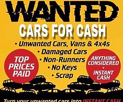 ALL CARS, VANS, JEEPS, LORRIES CAMPERS, PICKUPS WANTED ALL MAKES CONSIDERED CALL [hidden information