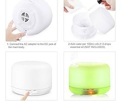 300ml Aromatherapy Essential Oil Diffuser,Room Decor Lighting, Waterless Auto Shut-Off with 4 Timer - Image 5/7