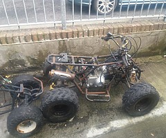 Pit bike and a spare engine 110 quad and a quad frame