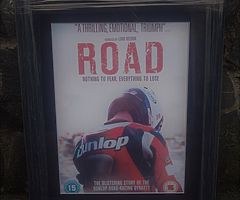 Joey Dunlop ROAD - DUNLOP Framed LARGE Print of Road Movie Poster - Isle of Man TT NW200 UGP Micky D