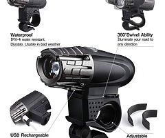 Bike Light Set - POWERFUL 320lm Lumens, Bicycle Headlight & Taillight with 4 Modes (Last 3-7 hou - Image 8/9