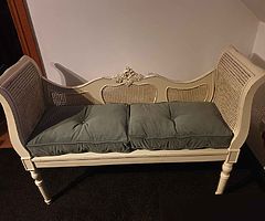 Cream bench seat shabby chic