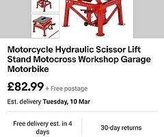 Wanted bike scissor lift