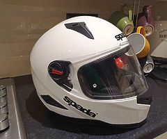 SPADA RP900 GLOSS WHITE SMALL MOTORBIKE HELMET