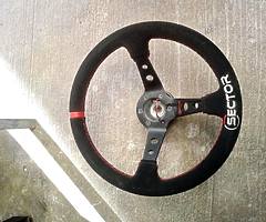 Sector sports steering wheel