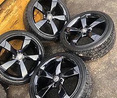 Original TRIPLE BLACK 18” TTRS 5x112 Audi/VW alloys