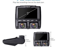 Dual Dash Cam FHD 1080P+1080P Front and Rear Dashcam for Cars 3" LCD 340° Dashboard Car Camera Dashc - Image 5/7