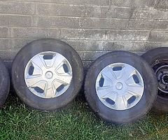 4 tyres and rims for transit custom