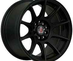 Axe Ex8 Black 15x8 Concave alloys with Toyo Proxes TR1 tyres 195/50/15