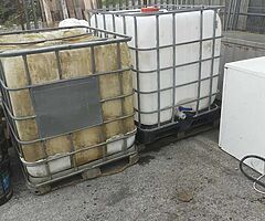 Ibc tanks oxide gray paint and water drums