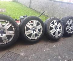 5 Mondeo alloy wheels with tyres..two brand new