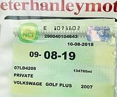 Wolkswagen GOLF PLUS 07 2.0 TDI GT 140 PS NCT AVAIBLE QUICK SALE - Image 8/8