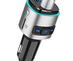 Bluetooth FM Transmitter, Radio Transmitter Handsfree Car Kit Car Audio Adapter QC3.0 Car Charger wi - Image 8/8