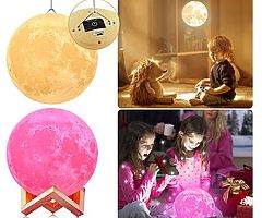 Moon Lamp, AGM 3D Printed 16 Colors LED Moon Light with Stand, Moon Night Light Seamless 15cm Lunar - Image 6/8