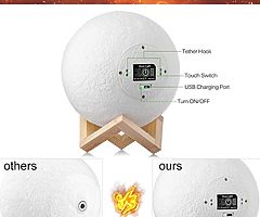 Moon Lamp, AGM 3D Printed 16 Colors LED Moon Light with Stand, Moon Night Light Seamless 15cm Lunar - Image 7/8