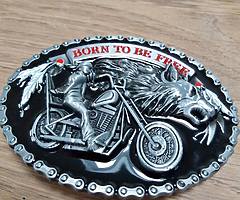 Motorbike belt buckle