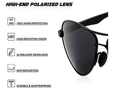 Classic Polarized Pilot Mirrored UV400 Protection Driving Sunglasses with Premium Metal Frame for me - Image 3/8